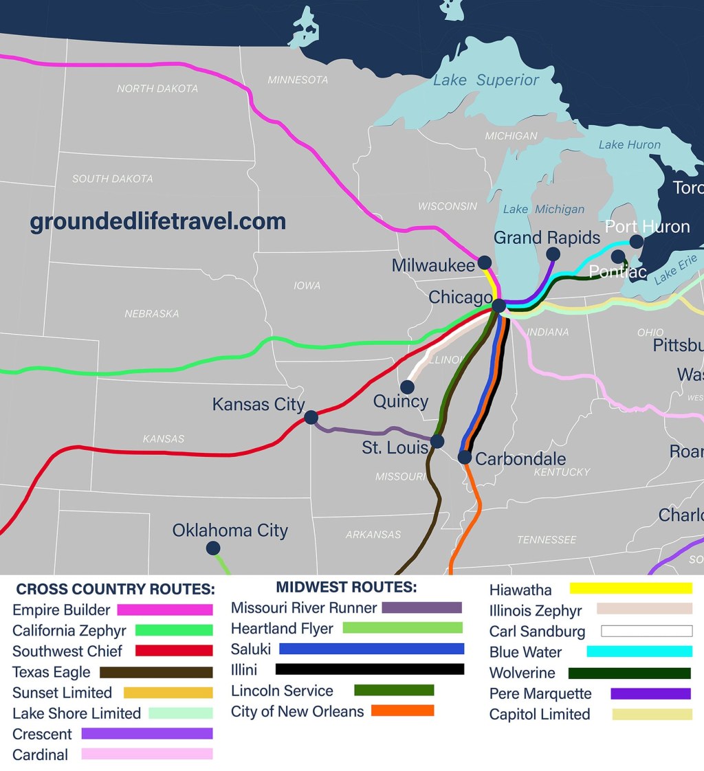Picture of: Amtrak Map and Route Guide  Grounded Life Travel