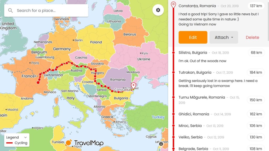 Picture of: Trace your travel itinerary on an interactive map – TravelMap
