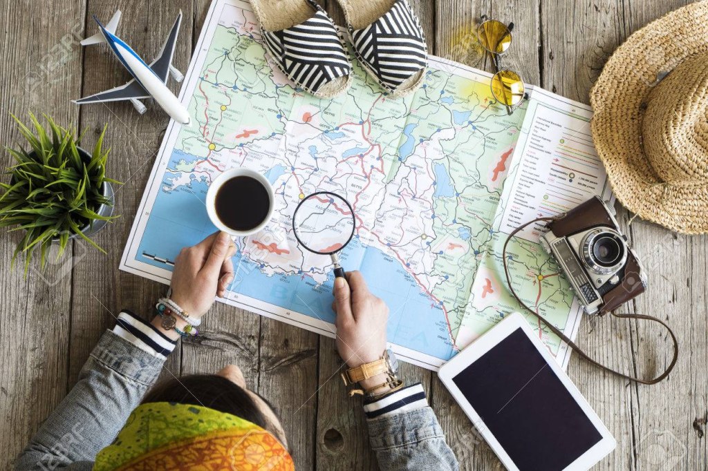 Picture of: Travel Planning Concept On Map Stock Photo, Picture and Royalty